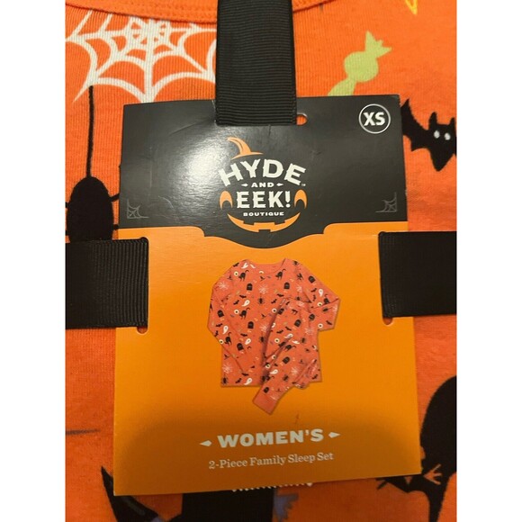 Hyde And EEK Boutique Women's 2-Piece Family Sleep Set Pajamas Size XS Orange - Picture 3 of 12